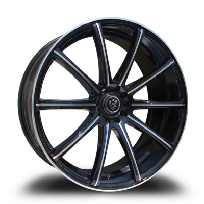 18x8 White Diamond W3195 custom wheel 5x100 / 5x114.3 Black Machined +35mm