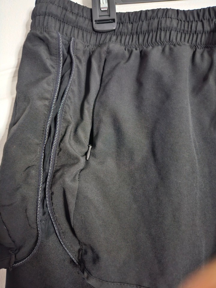 Hind Black Hydra Protect Solace Double Layer Running Shorts Women's