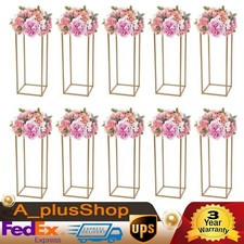 10Pcs 23.6'' Tall Gold Metal Flower Stand for Wedding Table Centerpieces Decor   
