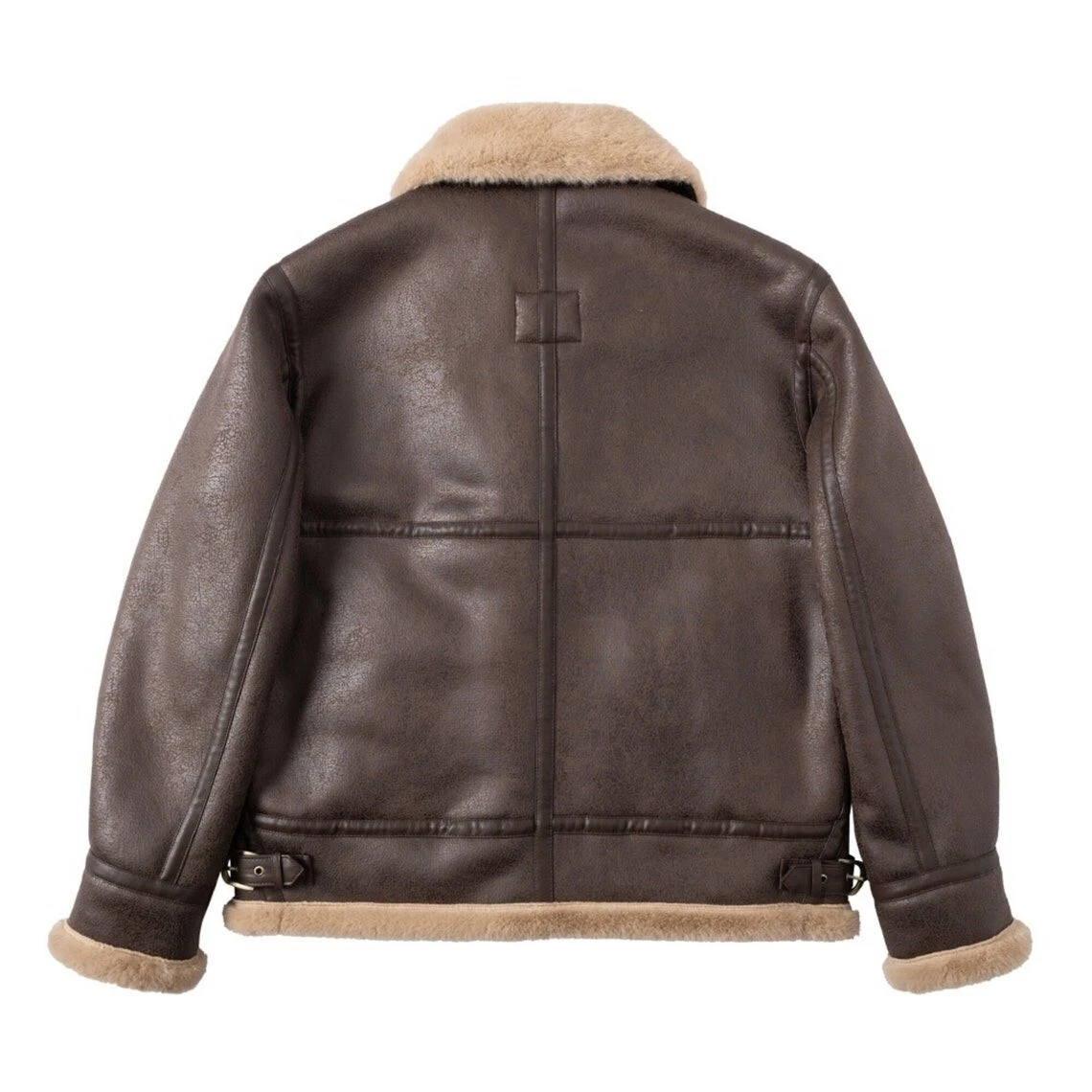 Men's Leon Kennedy Resident Evil Remake 4 Faux Fur Bomber Leather Jacket image 2