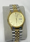 Seiko 5Y23-8039 Men's Quartz Watch Champagne Dial Day Date New Crystal, Battery
