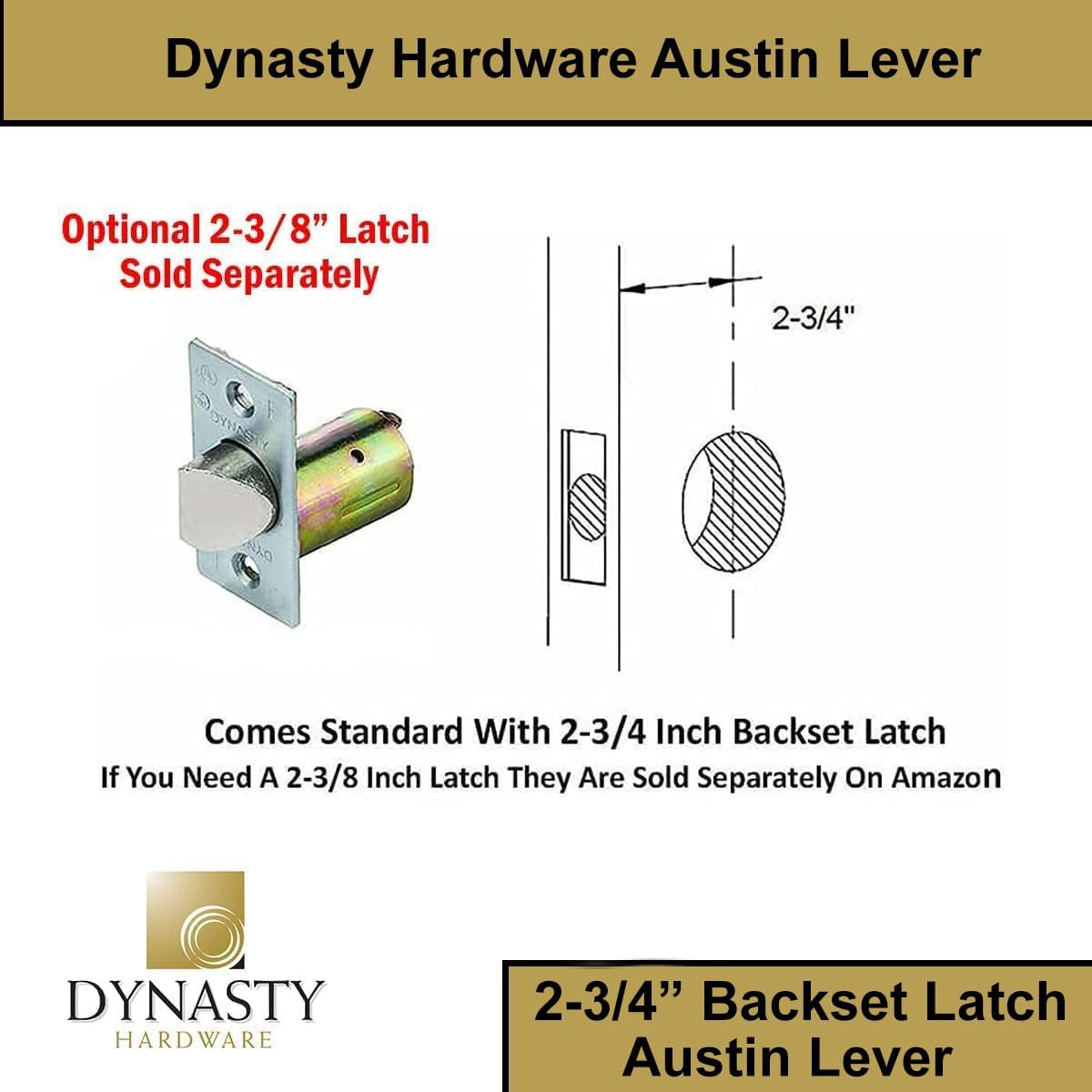 Passage Door Lever Lockset, ADA Compliant, Light Duty Non-Locking Handle for Hal