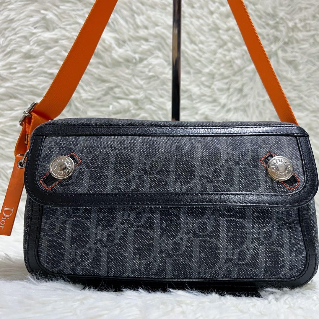 Christian Dior Flightline Denim one-shoulder bag Trotter made in Italy Used