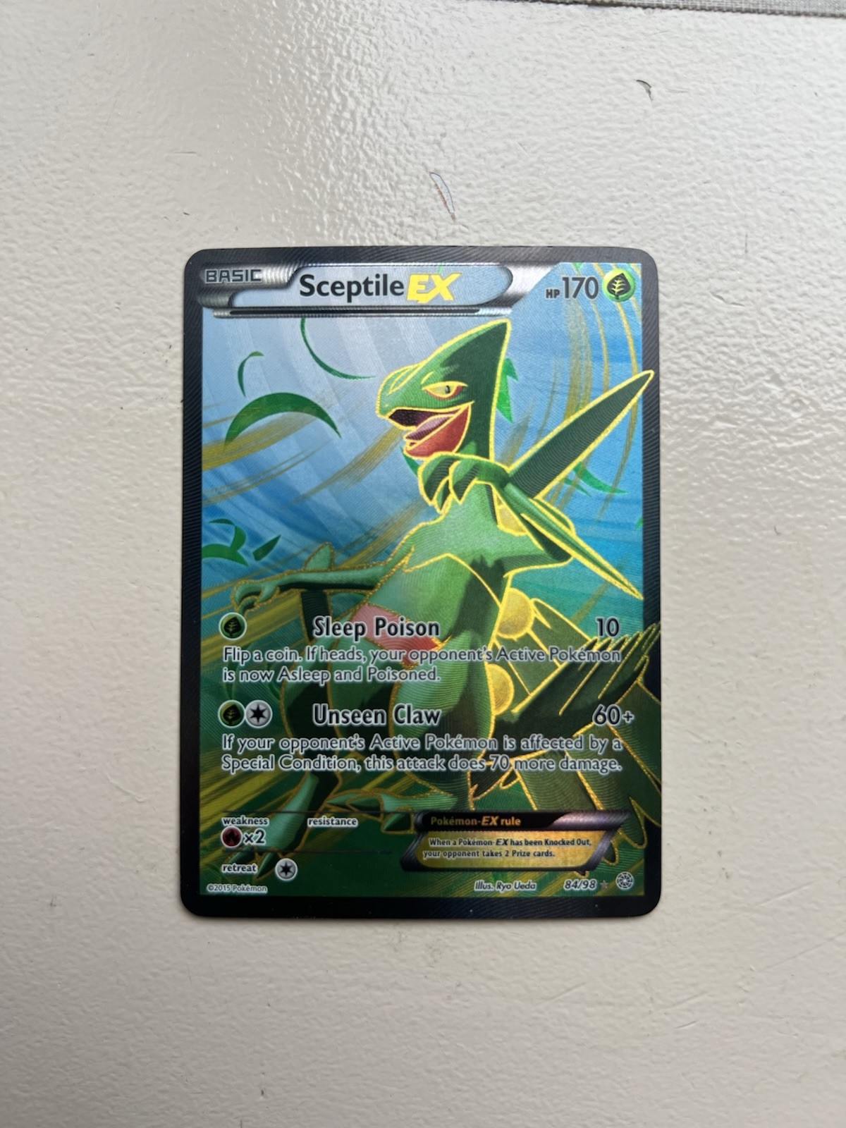Sceptile EX 84/98 Full Art Ultra Rare XY Ancient Origins Pokemon Card LP+