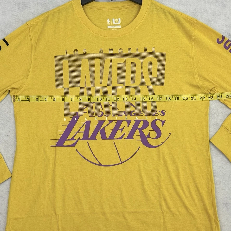 Camiseta gráfica masculina manga longa Los Angeles Lakers XL dourada NBA - Imagem 4 de 4