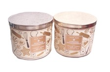 Bath Body Works Sugared Snickerdoodle 3 Wick Scented Candle 14.5 oz - Lot of 2