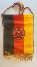Alter DDR Wimpel Flagge Fahne Wink Element Deutschland 23x17cm Deko gestickt