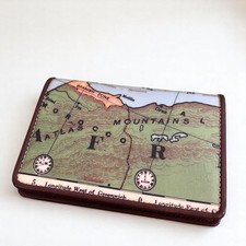 A griffe map design Aguri wallet pass case commuter pass holder card case