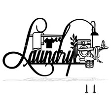 Laundry Room Wall Decor, Farmhouse Funny Laundry Metal Sign for Laundry Room ...
