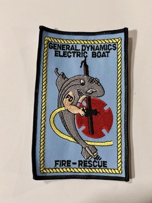 ORIGINAL GENERAL DYNAMICS ELECTRIC BOAT DIVISION CONNECTICUT FIRE RESCUE PATCH