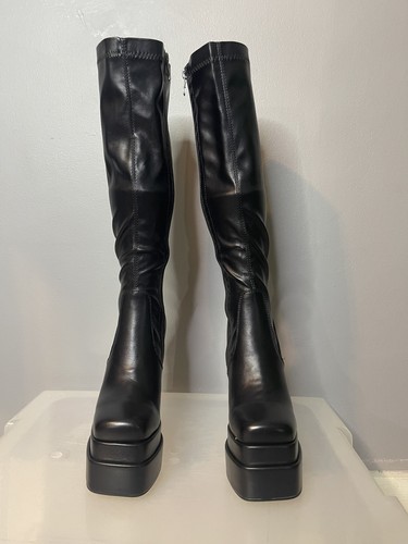 wetkiss Stacked Platform Knee High Boots for Women With High Chunky Heel Gogo 8 - Picture 6 of 14