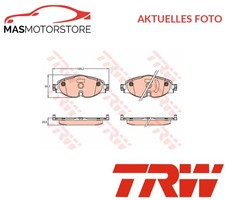 SATZ BREMSBELÄGE BREMSKLÖTZE VORNE TRW GDB2143 P FÜR VW CADDY IV,PASSAT