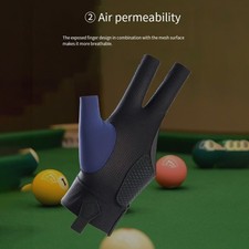 Left Hand Billiard Glove Breathable Nylon Non Slip Enhanced Grip Design
