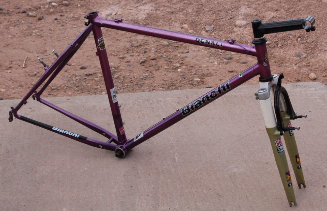 Vintage BIANCHI DENALI MOUNTAIN BIKE  FRAMESET MTB ROCK SH0X