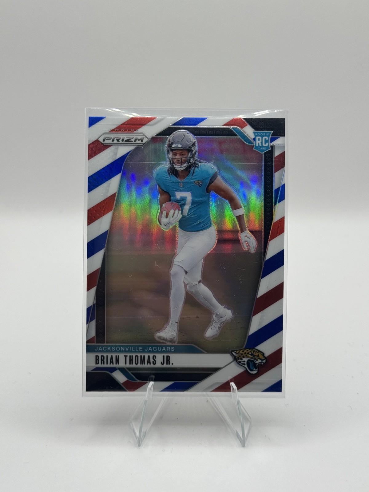 2024 Panini Prizm - Rookies Brian Thomas Jr. #314 Red White & Blue Prizm (RC)