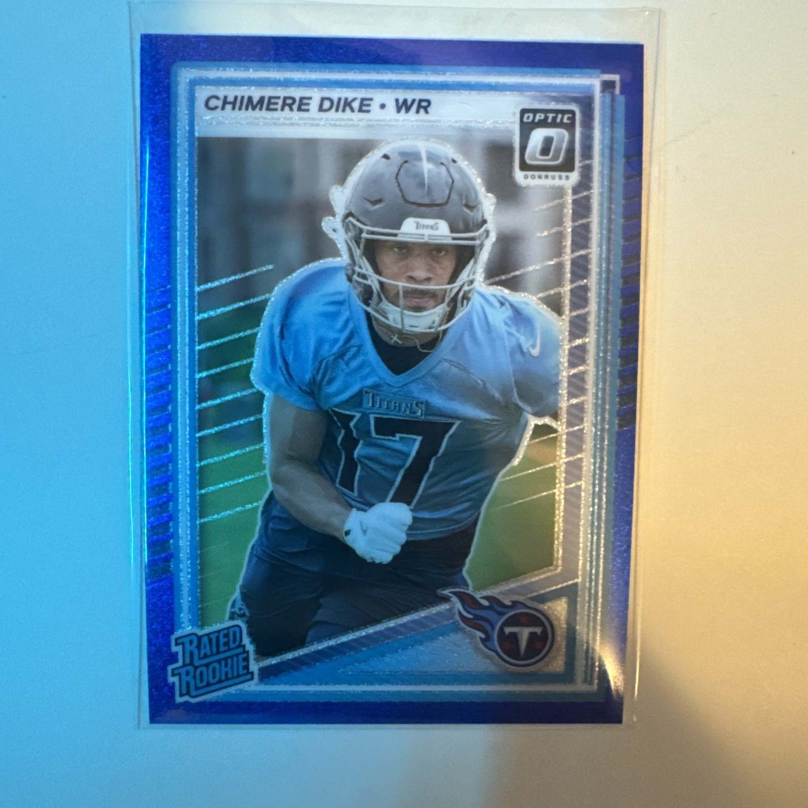 2025 Panini Donruss Optic - Rated Rookie Chimere Dike #269 Blue Glitter (RC)