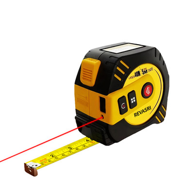2-in-1 Laser Tape Measure 40M/130ft LCD Digital w/16ft AutoLock Tape