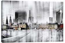 Leinwandbild Hamburg-Skyline