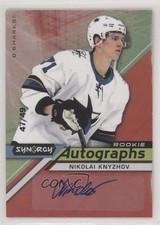 2020-21 Upper Deck Synergy Rookie Red 47/49 Nikolai Knyzhov #AR-NK Auto 1hh