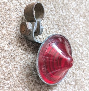 Vintage Lucas Red Rear Light Fitting For Classic Pedal Cycle Moped