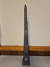 Egyptian Stone Pillar Carving 19x3x3 Inch Solid Stone. Heavy.