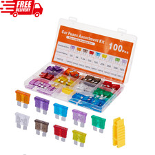 100 Standard Fuses Kit Car Assortment Standard 3A 5A 7.5A 10A 15A 20A 25A 30A 35