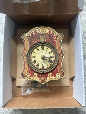 Vintage Timeworks Florette Small Red Wall Clock w/ Pendulum 7  NIB