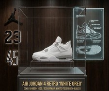 Jordan 4 Retro White Oreo Tech Grey DJ4699-100 Size 5Y Authenticated Fast Ship