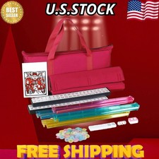 Full Size Mah Jongg Set: 166 Tiles with All-in-One Pushers & Red Bag