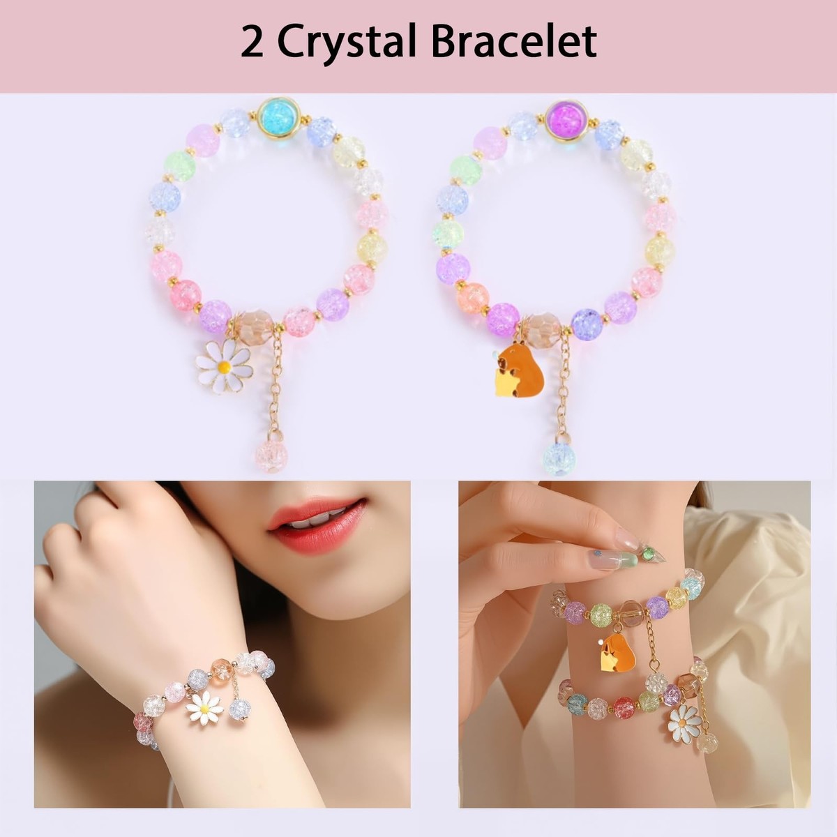 Kawaii Capybara Hair Clips Headband Hair Ties with Bracelet Necklace Stickers Capybara Hair Clips, Capybara Hair Tie, Capybara Ponytail  main image 3