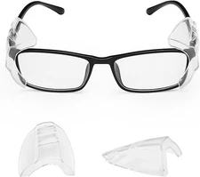 2 Pairs Side Shields for Prescription Glasses Safety Glasses Side Shields To USA