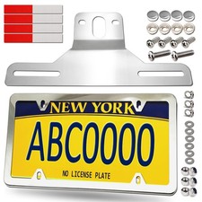 Trailer License Plate Bracket Holder with Bracket Stainless Steel Frame