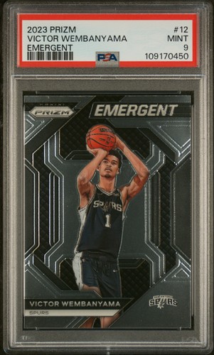2023 Panini Prizm Emergent #12 Victor Wembanyama PSA 9