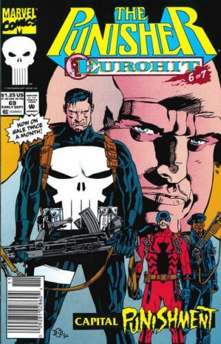 Punisher #69 Newsstand - 1987 series Marvel comics (09/01/92)