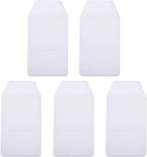 5Pcs White Pocket Protector for Hospital Office Pen Leaks, PVC Pocket Protectors