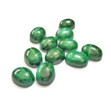 Natural Malachite Oval Cabochon Loose Gemstone Size 4x6mm To 15x20mm