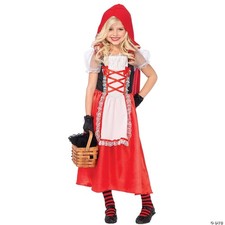 GIRL'S RED RIDING HOOD-SM - Halloween Costume Dress Up Party Outfit