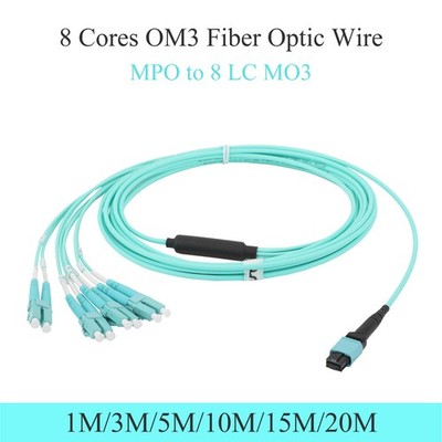 10G Multimode LWL Kabel 8 Kern MPO auf 8LC OM3 Glasfaser Patchkabel Verlängerung