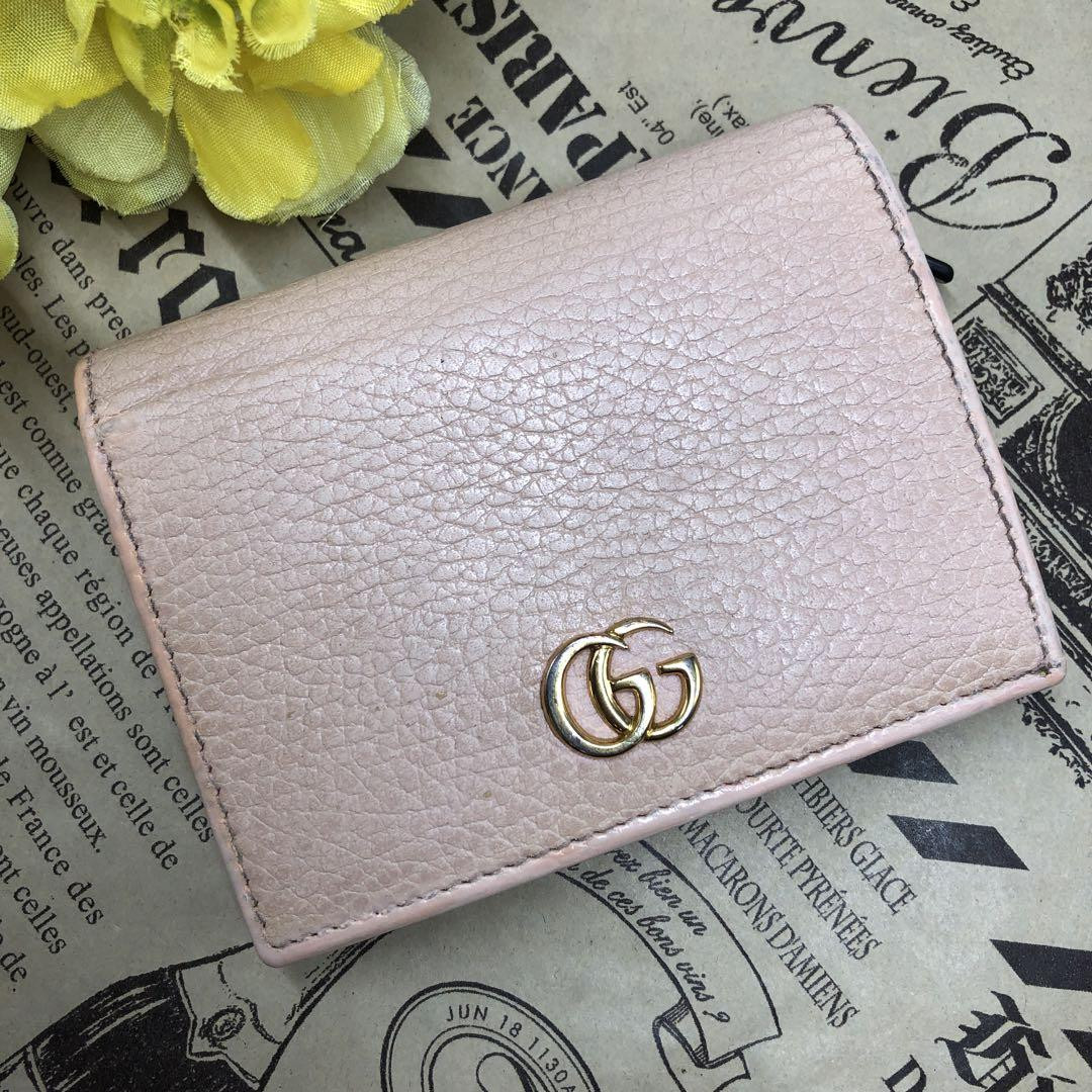Bifold Wallet Gucci Gg Marmont Wallet Pink Gucci Wallet Bi-fold GG