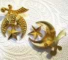 Vintage Freemasonry Shriners Crescent Moon and Stars, Camels, 8 Piece Lot. — photo 3