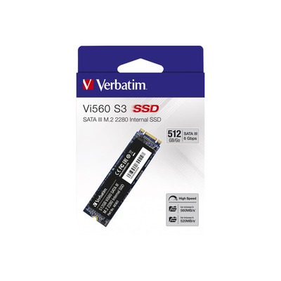 Verbatim Vi560 S3 SSD 512 GB Festplatte M.2 2280 SATA III SSD-Laufwerk M.2 2280