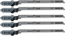 Bosch T101AO 5 pc. 3-1/4 in. 20 TPI Clean for Wood T-Shank Jig Saw Blades - Blac