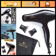 Professional 1875W Ceramic Ionic Hair Dryer for Fast Drying - 3 Heat Settings, 2