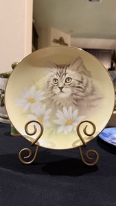 Spring Fever Petals and Purrs Cat Collector Plate Porcelain