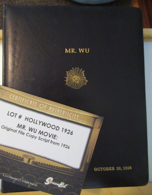 RARE ORIGINAL 1926 'Mr. Wu' Movie Script Starring Lon Cheney Man of 1000 Faces!!