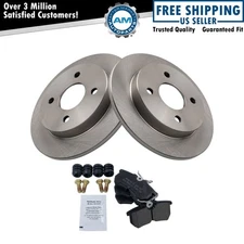 Premium Posi Semi-Metallic Brake Pad & Rotor Rear Kit Set for 01-07 Ford Focus