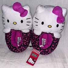 Sanrio Hello Kitty 3D Character Plush Velour Women  s House Slippers NWT US 9-10