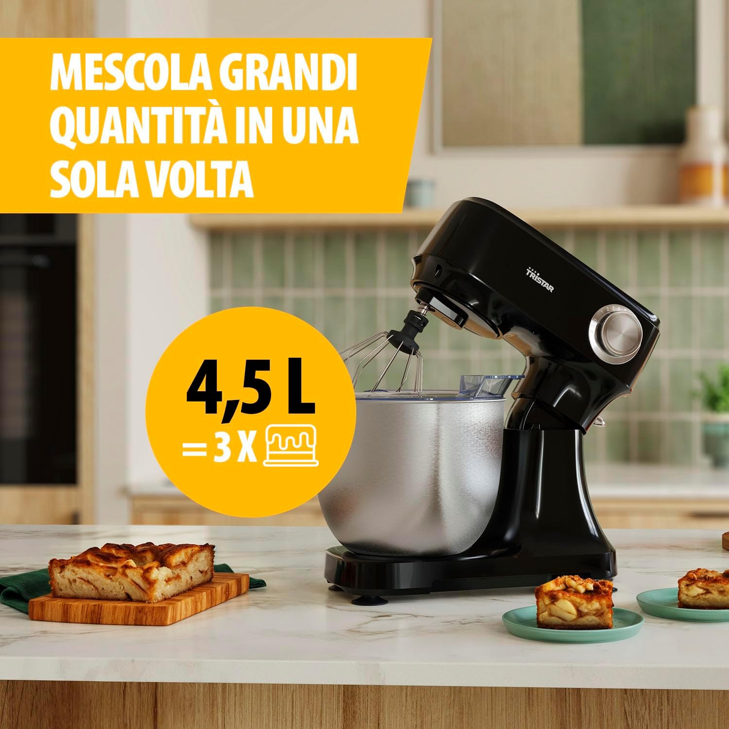 Robot da cucina con ciotola in acciaio inox 4,5 L foto 4