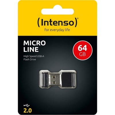 Intenso Micro Line 64 GB USB Stick Speicher 64GB mini MicroLine neu schwarz OVP