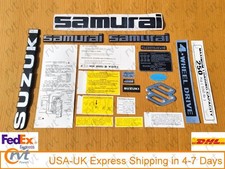 SUZUKI SAMURAI EMBLEMS AND DECALS SET Complete  (Black)
